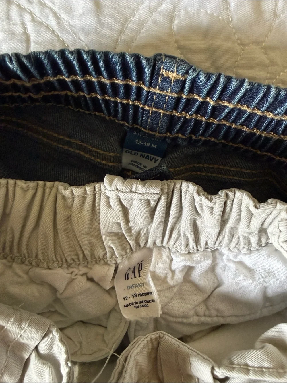 Baby Boy 4 Piece Bundle 12-18M Button Down Collared Long Sleeve Khakis Jeans Gap